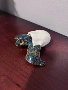 Handmade Ceramic/Clay Turtle 🐢 hatching from its shell